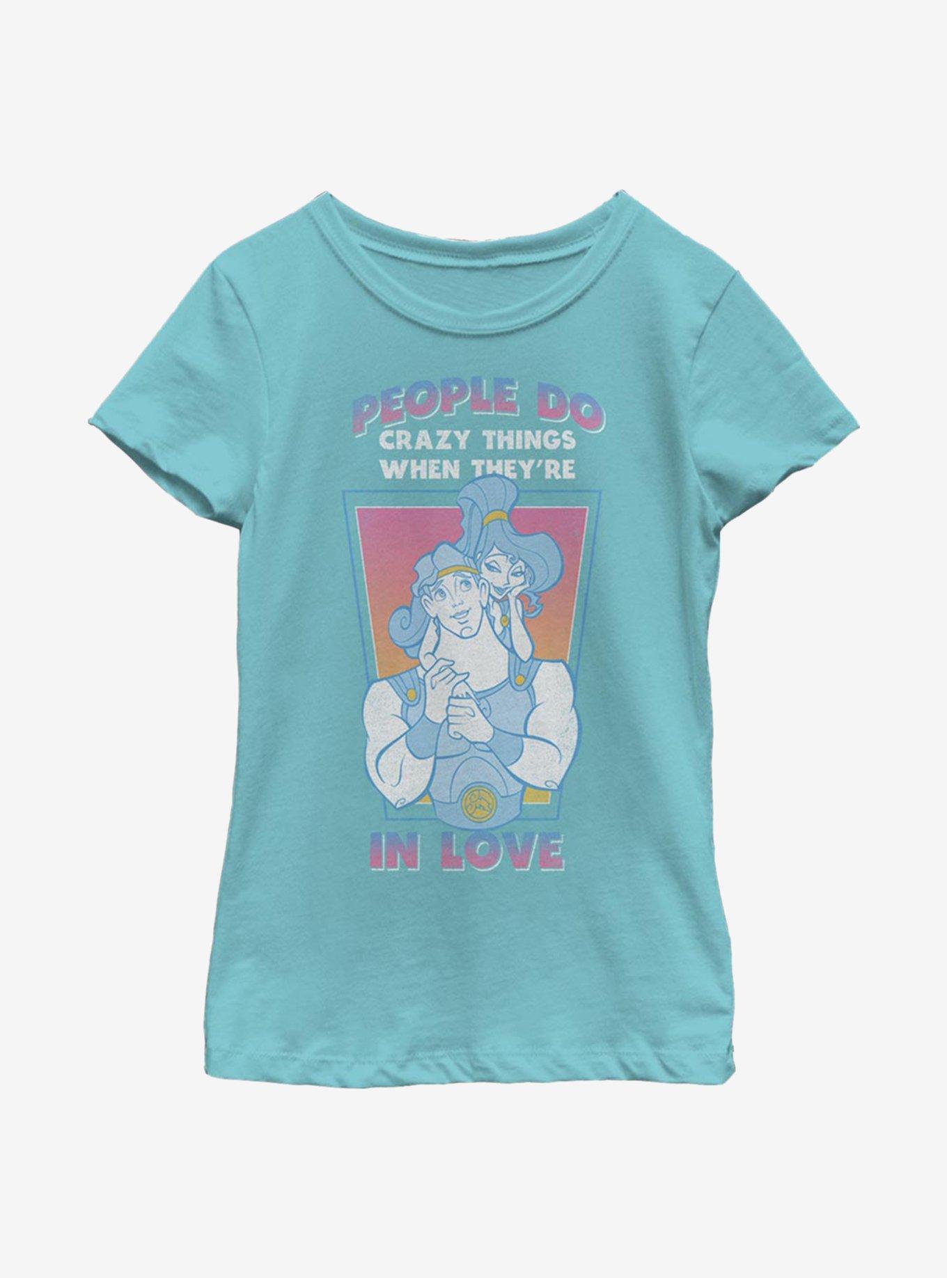Disney Hercules Crazy Things Youth Girls T-Shirt, TAHI BLUE, hi-res view 1