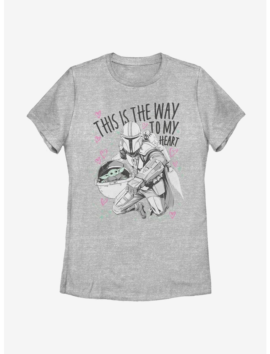 Star Wars The Mandalorian Way To My Heart Womens T-Shirt, ATH HTR, hi-res