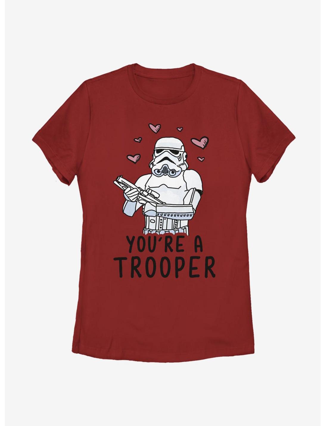 Star Wars Trooper Love Womens T-Shirt, RED, hi-res