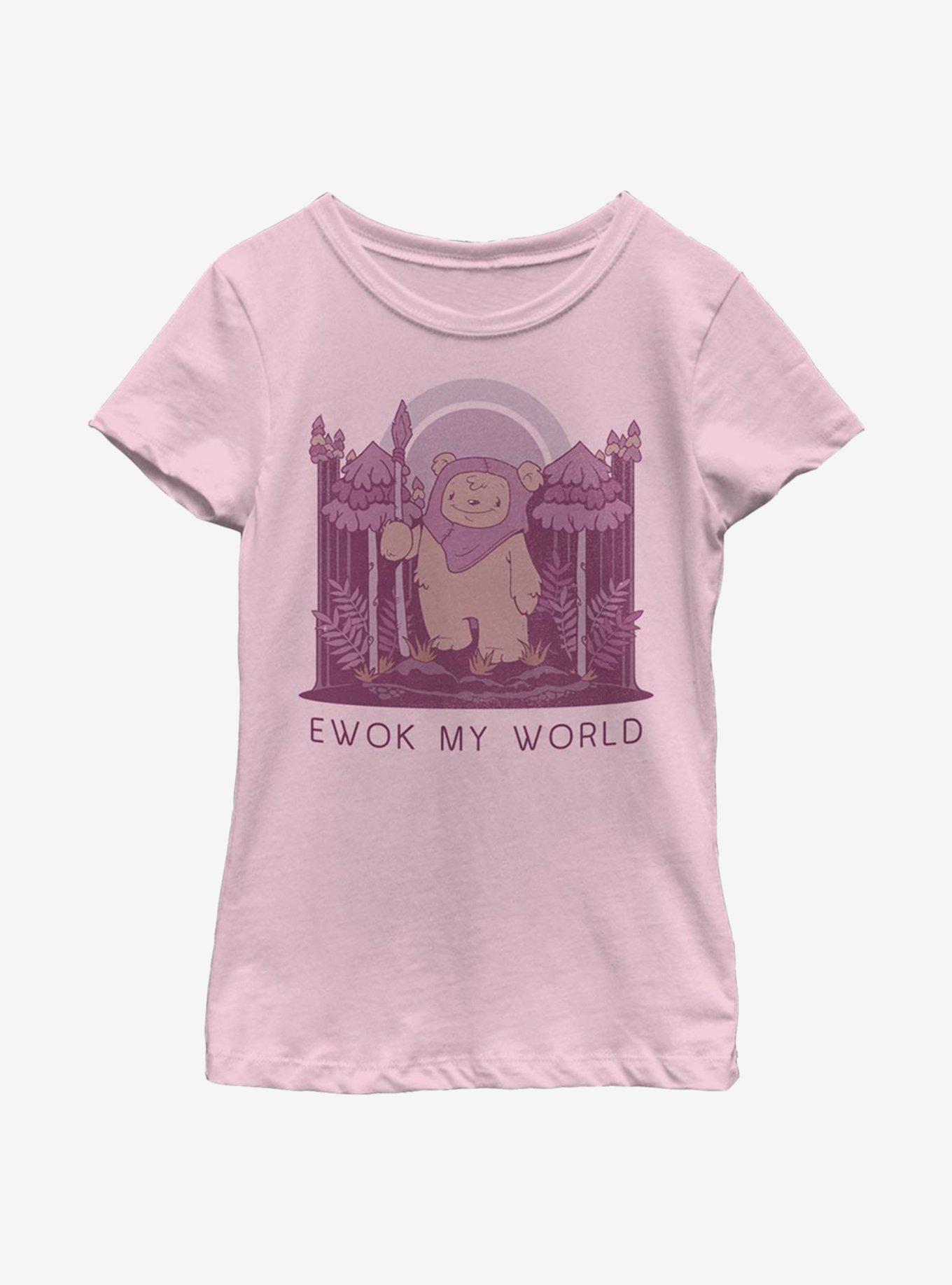 Star Wars Ewok My World Youth Girls T-Shirt, PINK, hi-res