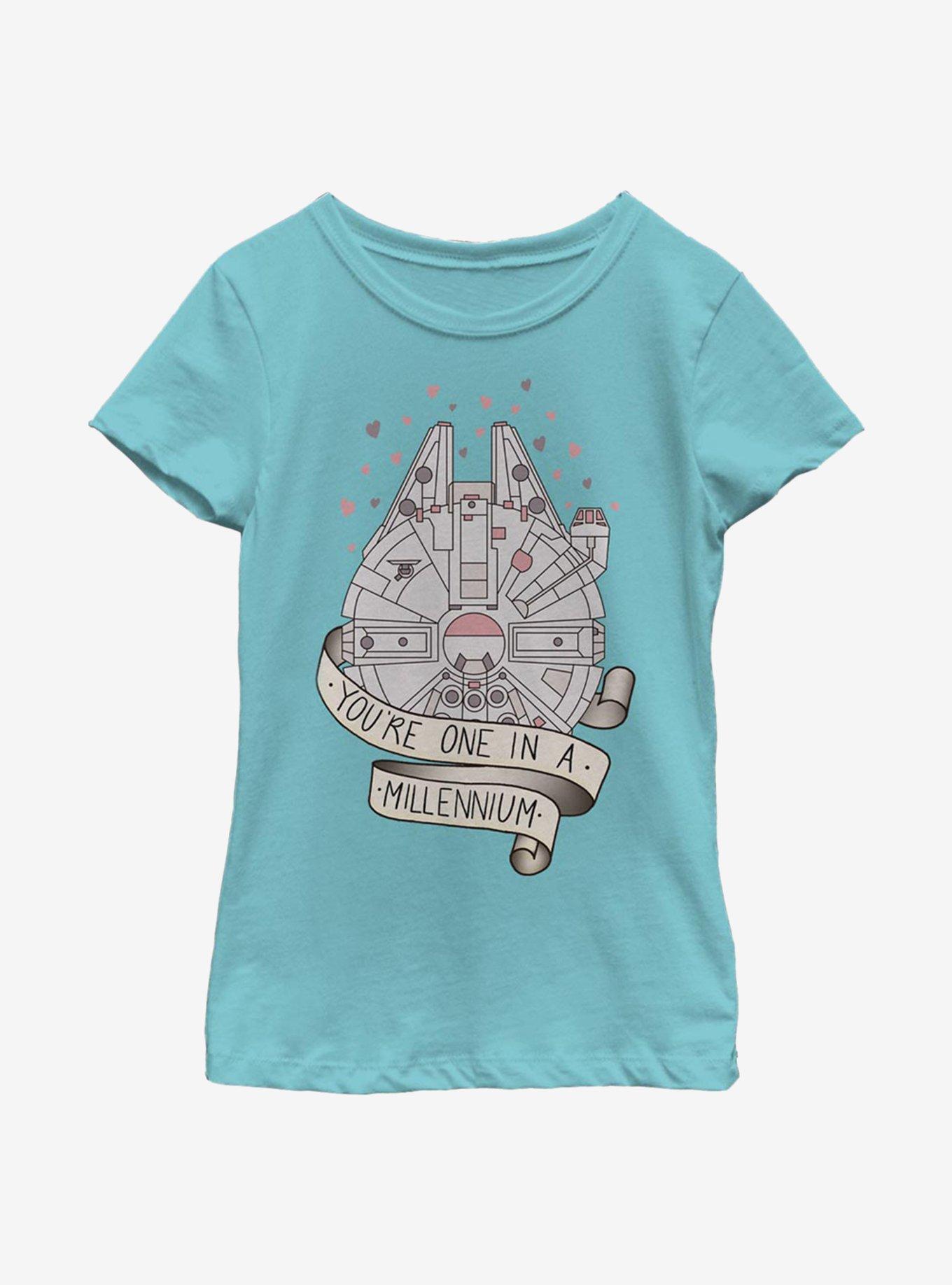 Star Wars One In A Millenium Youth Girls T-Shirt, TAHI BLUE, hi-res view 1