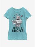 Star Wars Trooper Love Youth Girls T-Shirt, TAHI BLUE, hi-res