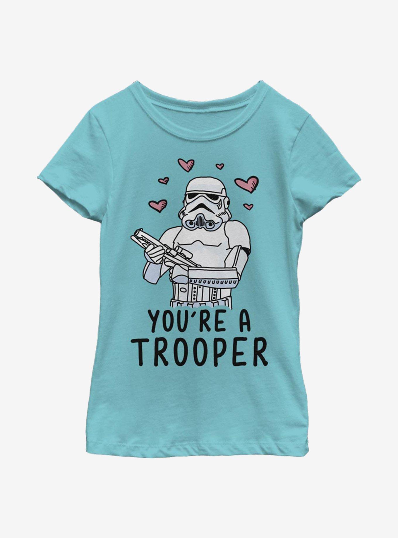 Star Wars Trooper Love Youth Girls T-Shirt, TAHI BLUE, hi-res view 1