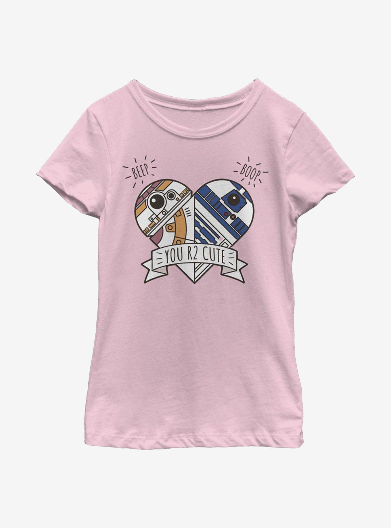 Star Wars BB-8 Heart R2 Youth Girls T-Shirt, , hi-res