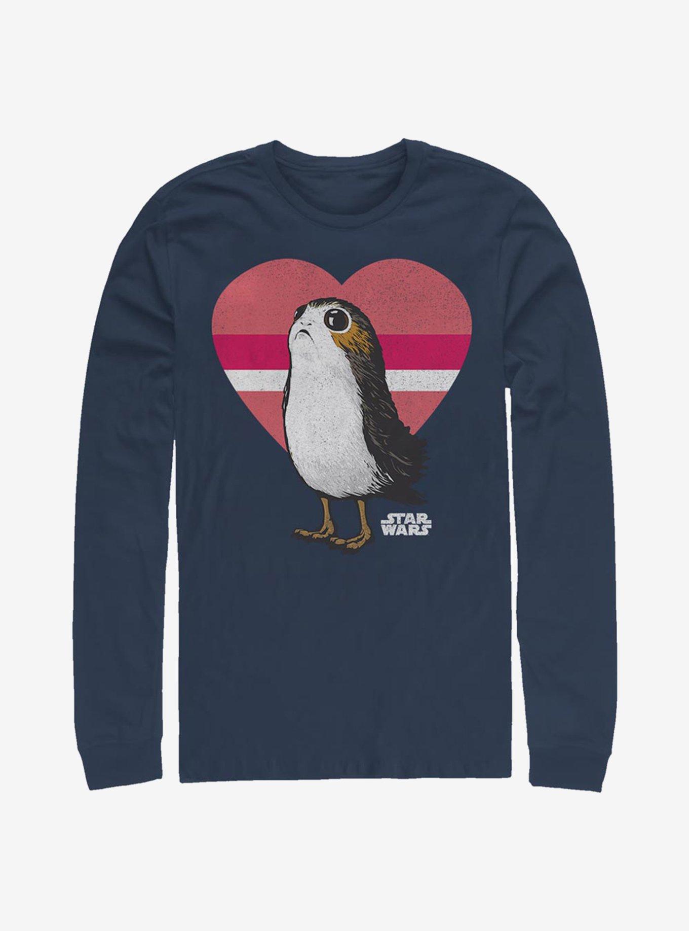 Star Wars Porg Love Long-Sleeve T-Shirt, NAVY, hi-res