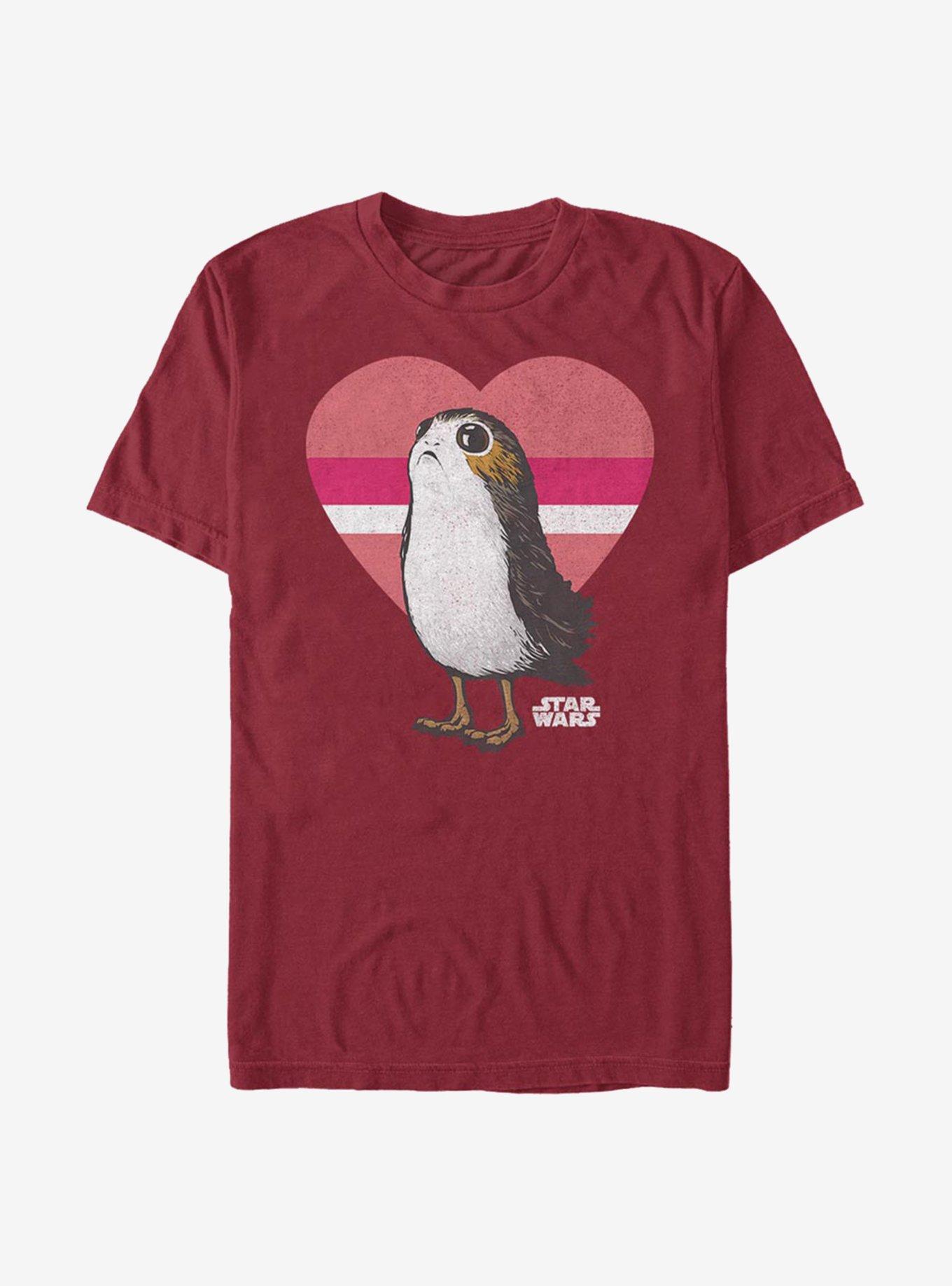 Star Wars Porg Love T-Shirt, CARDINAL, hi-res