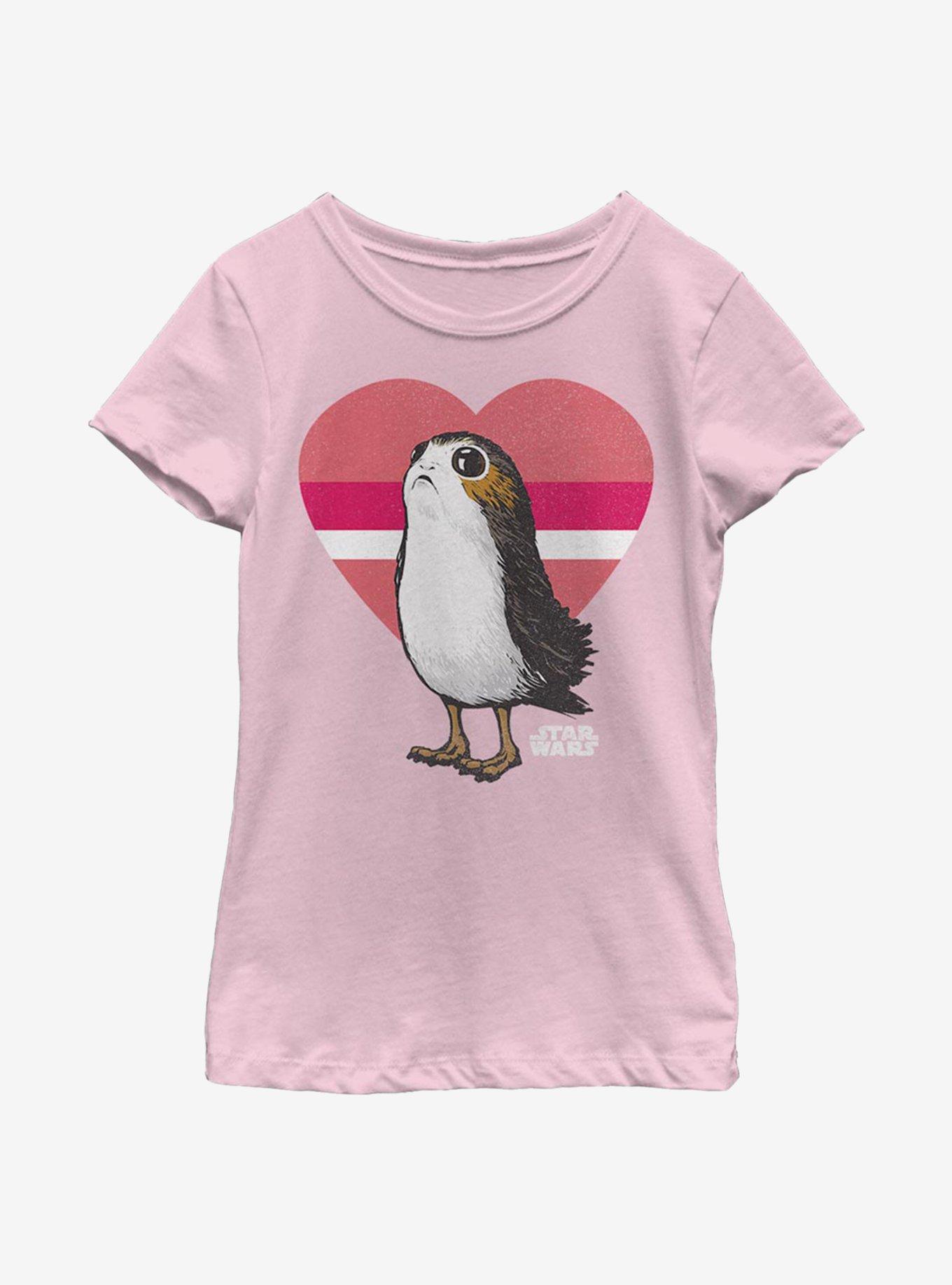 Star Wars Porg Love Youth Girls T-Shirt, PINK, hi-res