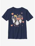 Star Wars Porg Hearts Youth T-Shirt, NAVY, hi-res