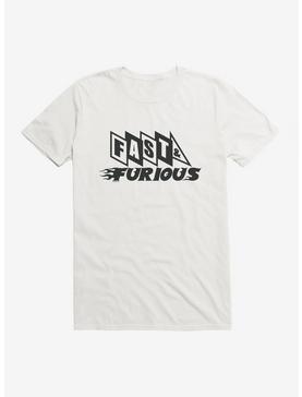 Fast And Furious Flame Font T-Shirt, WHITE, hi-res
