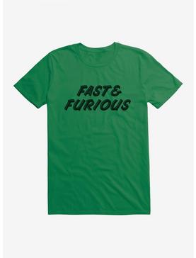 Fast And Furious Round Font T-Shirt, KELLY GREEN, hi-res