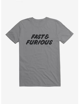 Fast And Furious Round Font T-Shirt, STORM GREY, hi-res