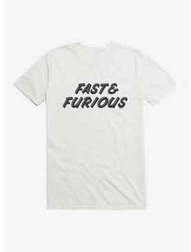 Fast And Furious Round Font T-Shirt, WHITE, hi-res