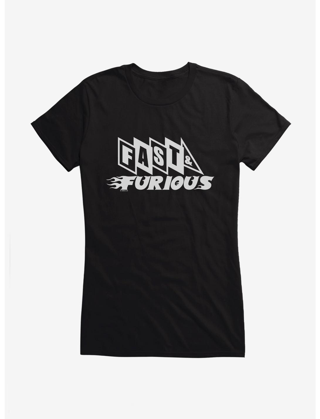 Fast And Furious Flame Font Girls T-Shirt, , hi-res