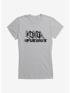 Fast And Furious Flame Font Girls T-Shirt, HEATHER, hi-res