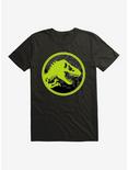Jurassic World Green Neon Logo T-Shirt, BLACK, hi-res