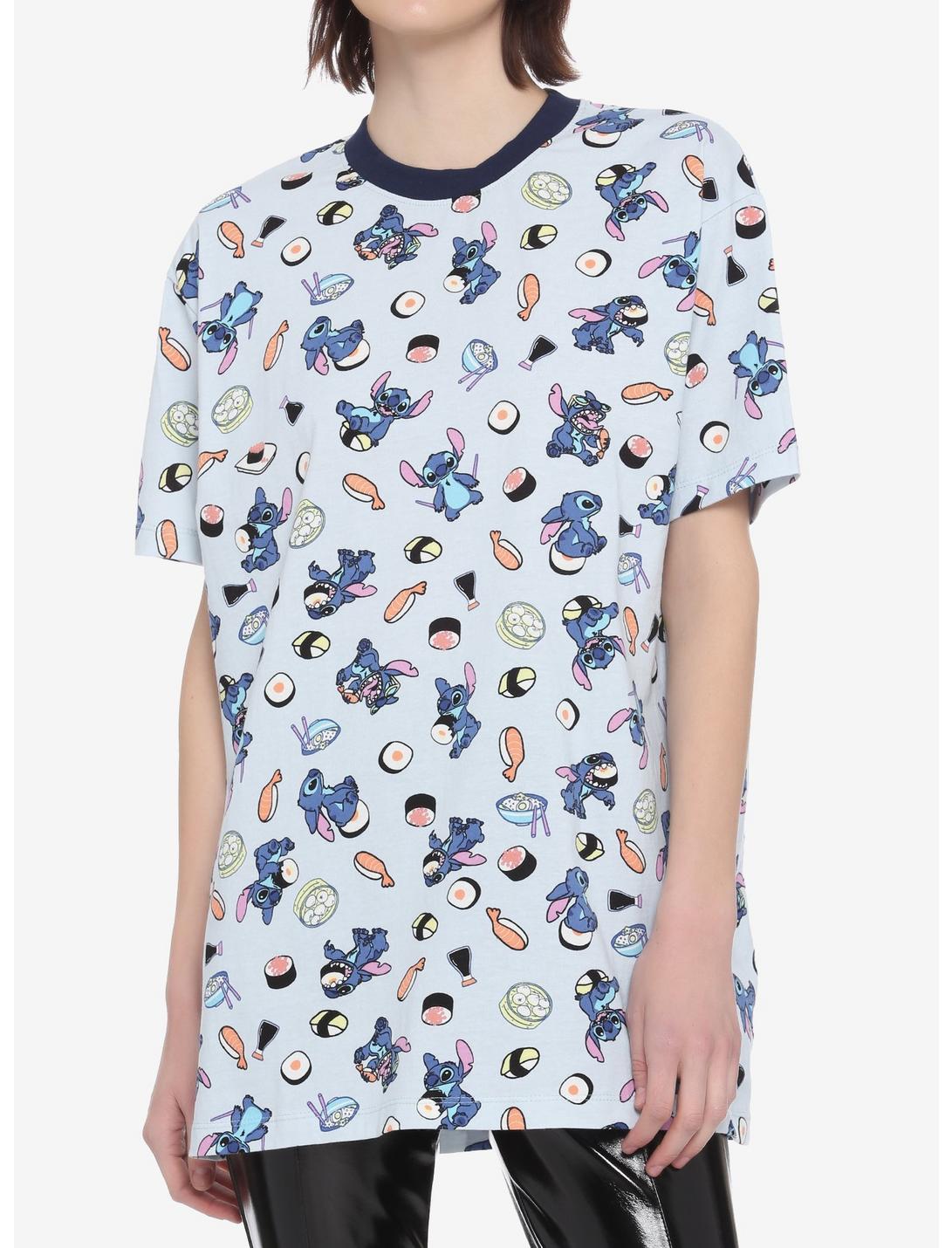 Disney Lilo & Stitch Sushi Print Oversized Girls T-Shirt, MULTI, hi-res