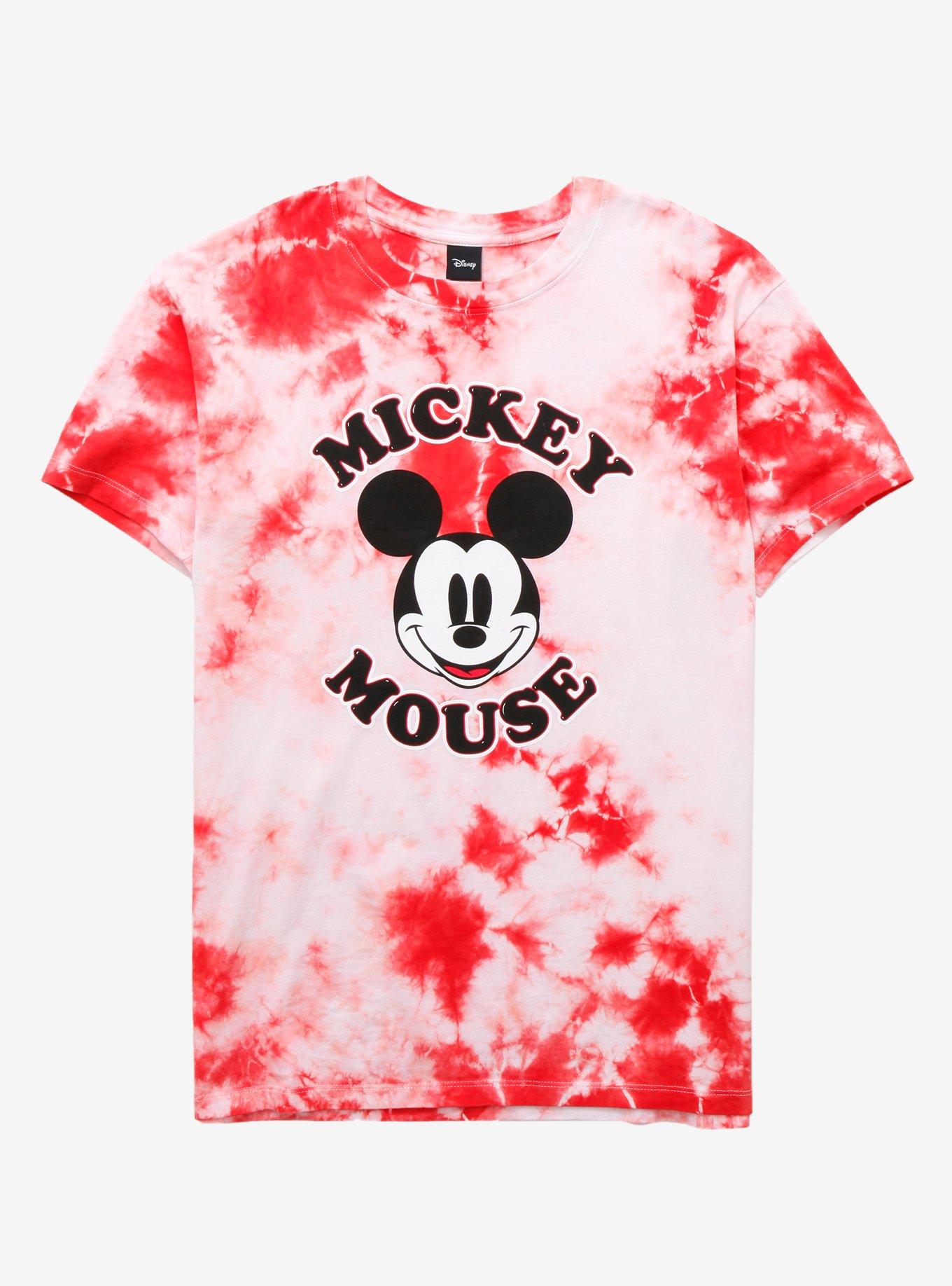 Disney Mickey Mouse Red Tie-Dye Oversized T-Shirt, MULTI, hi-res