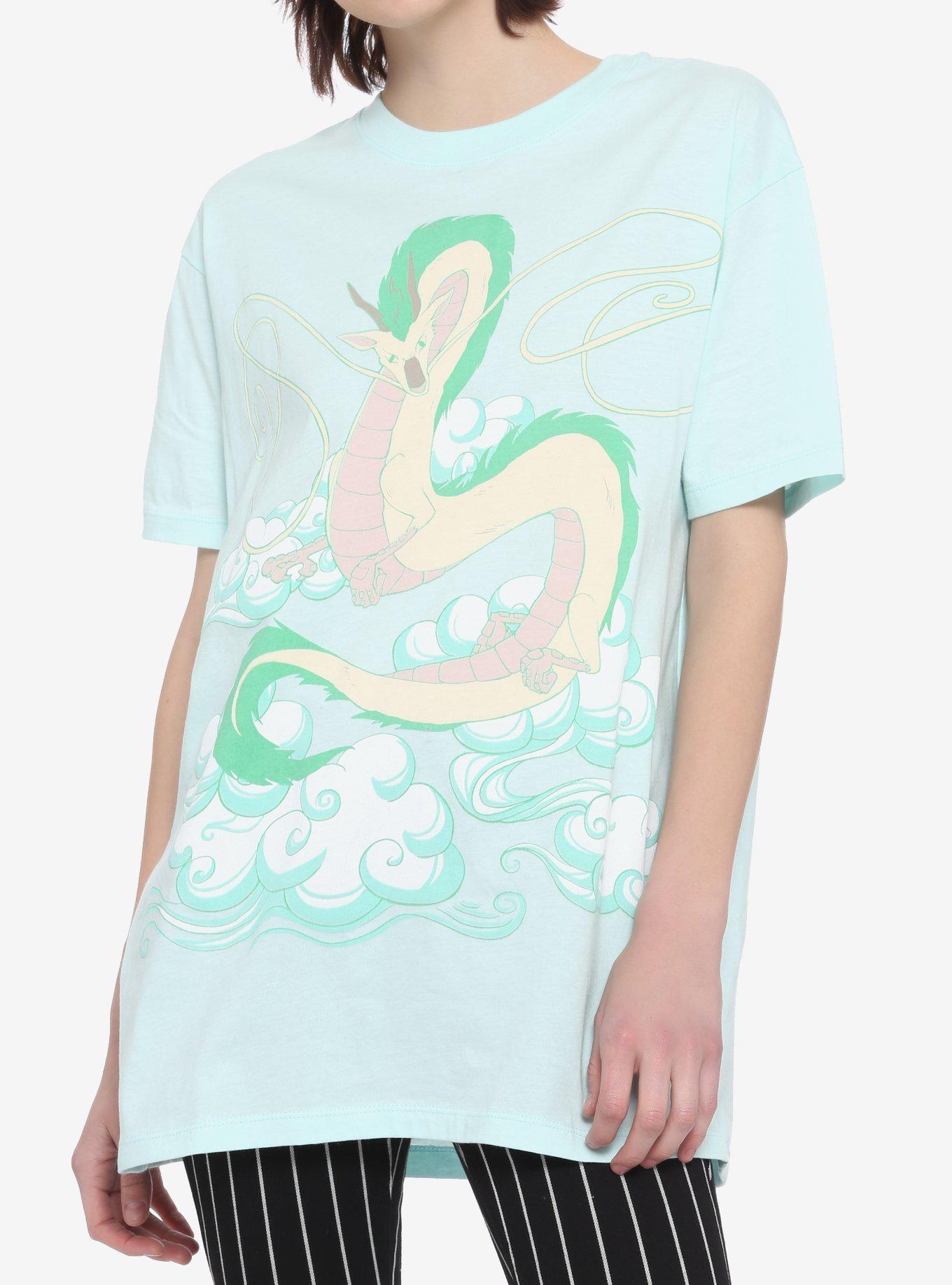 Studio Ghibli Spirited Away Haku Mint Oversized T-Shirt Plus Size, MULTI, hi-res