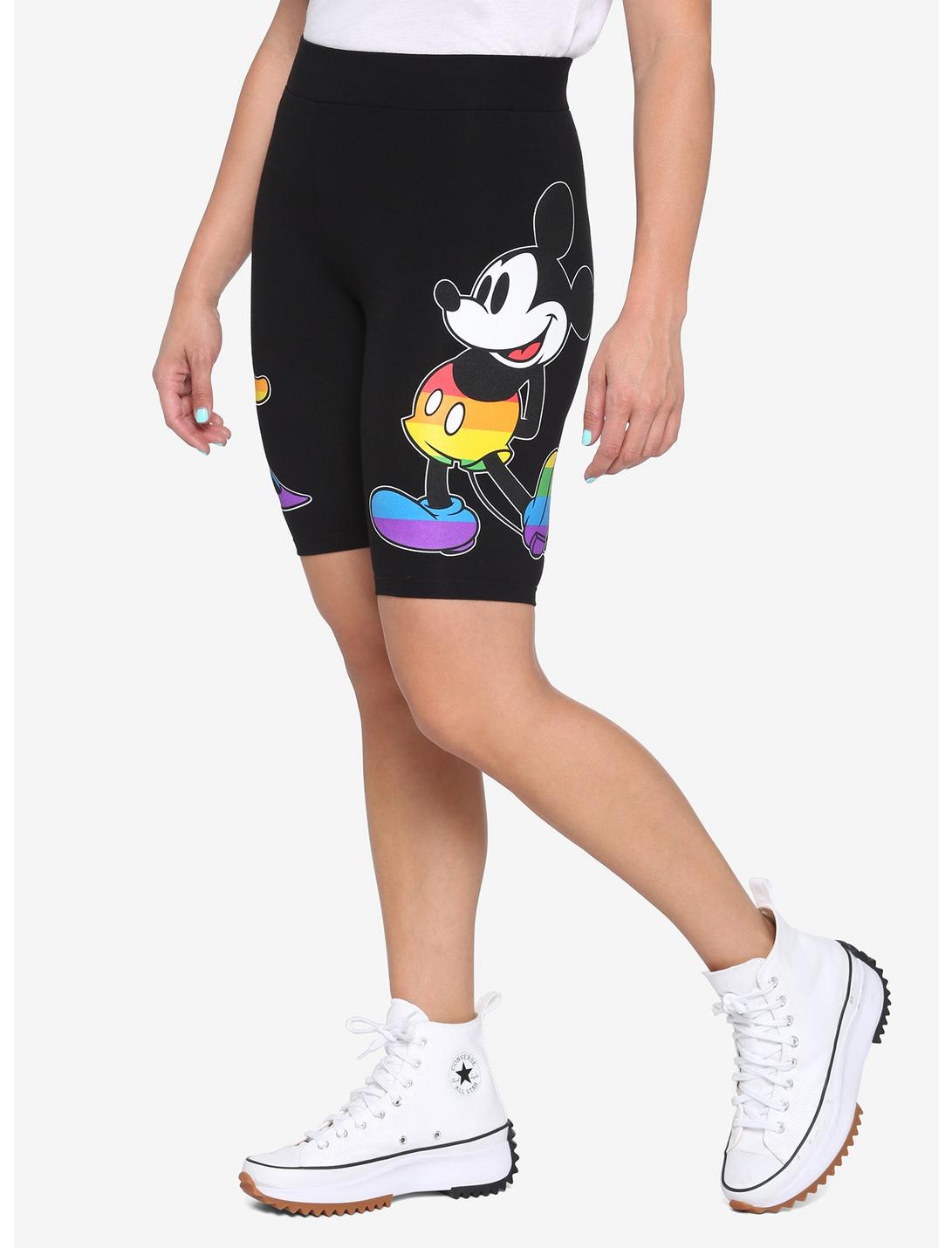 Disney Rainbow Mickey Mouse & Minnie Mouse Biker Shorts, MULTI, hi-res