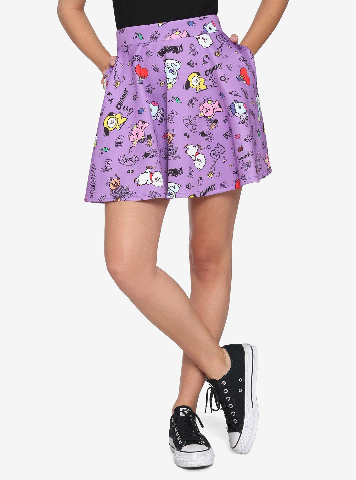 BT21 Doodles Skirt, MULTI, hi-res