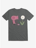 Forbidden Love Hair Dryer And Dandelion Charcoal Grey T-Shirt, CHARCOAL, hi-res