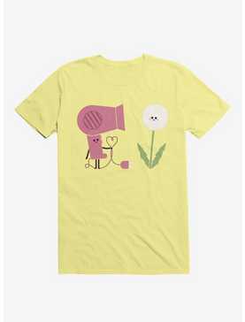 Forbidden Love Hair Dryer And Dandelion Corn Silk Yellow T-Shirt, , hi-res