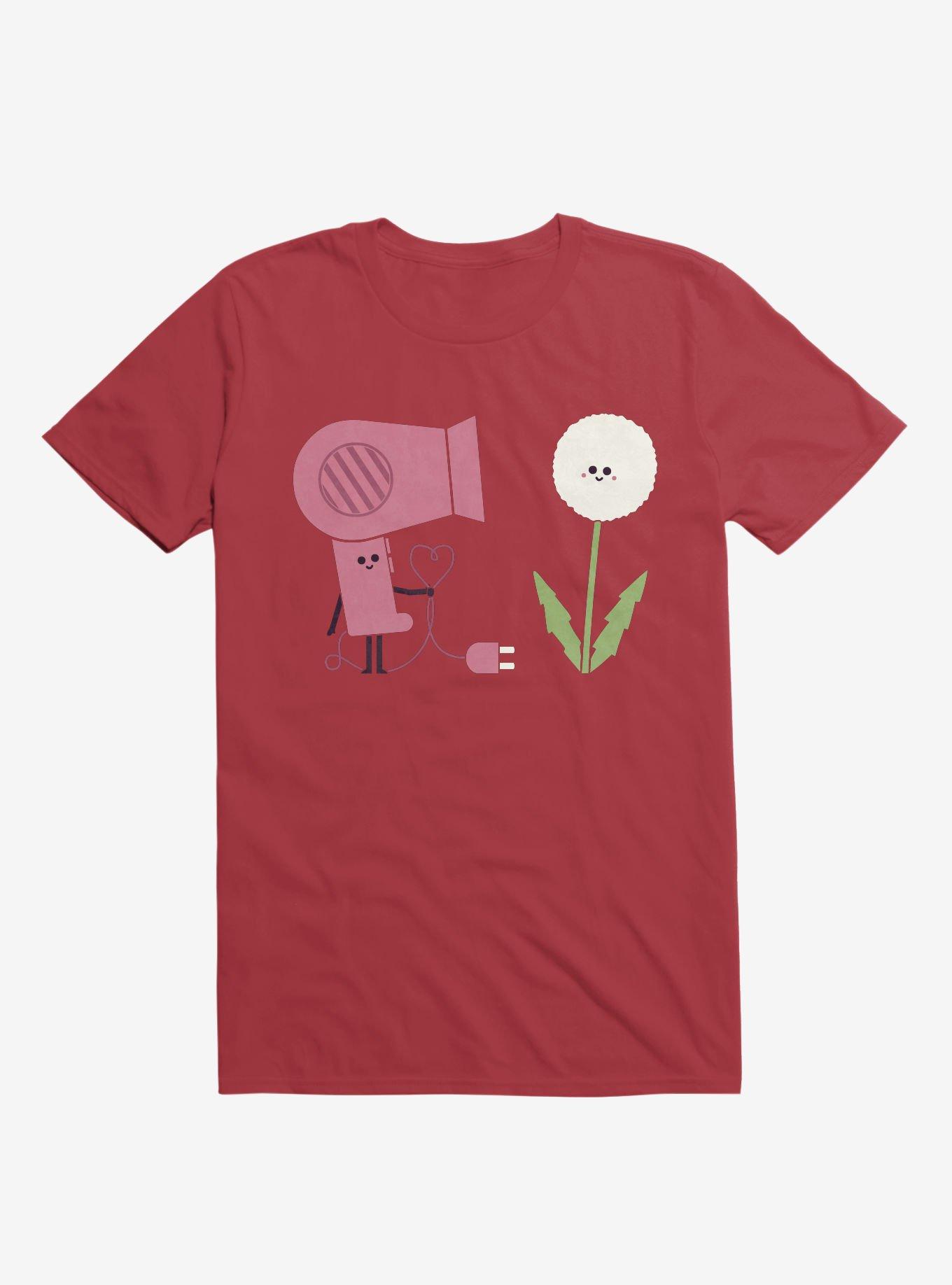 Forbidden Love Hair Dryer And Dandelion Red T-Shirt, , hi-res