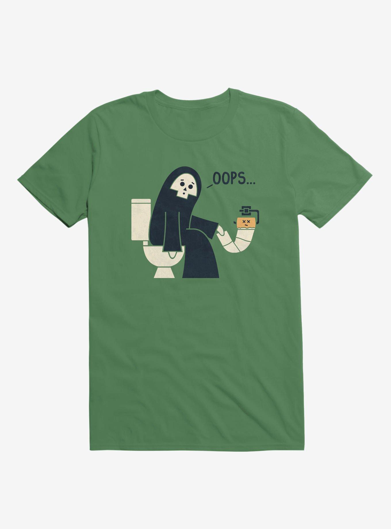Grim Reaper Oops... Pooper Irish Green T-Shirt