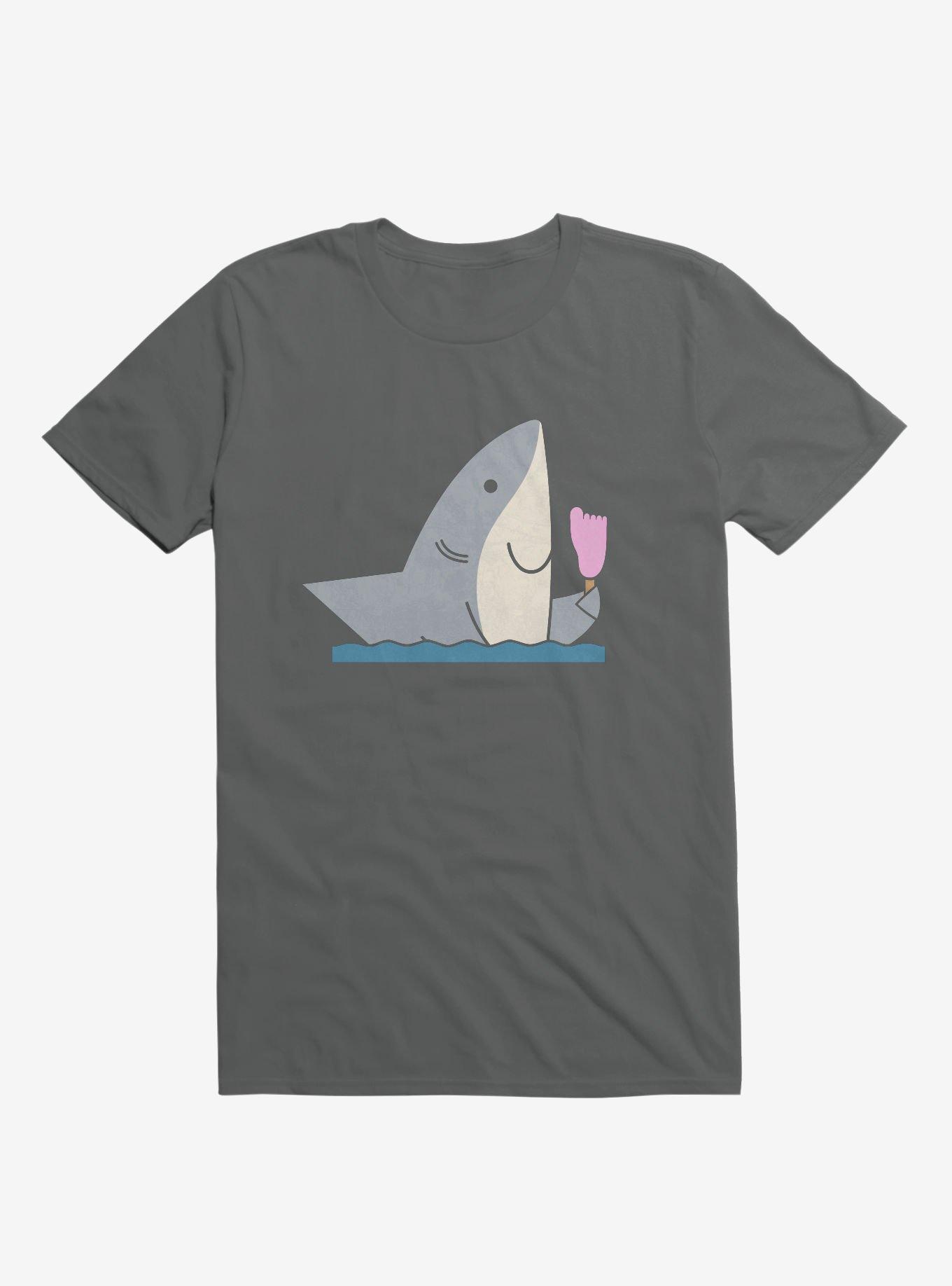 THRDLESS Ice Cream Shark Charcoal Grey T-Shirt