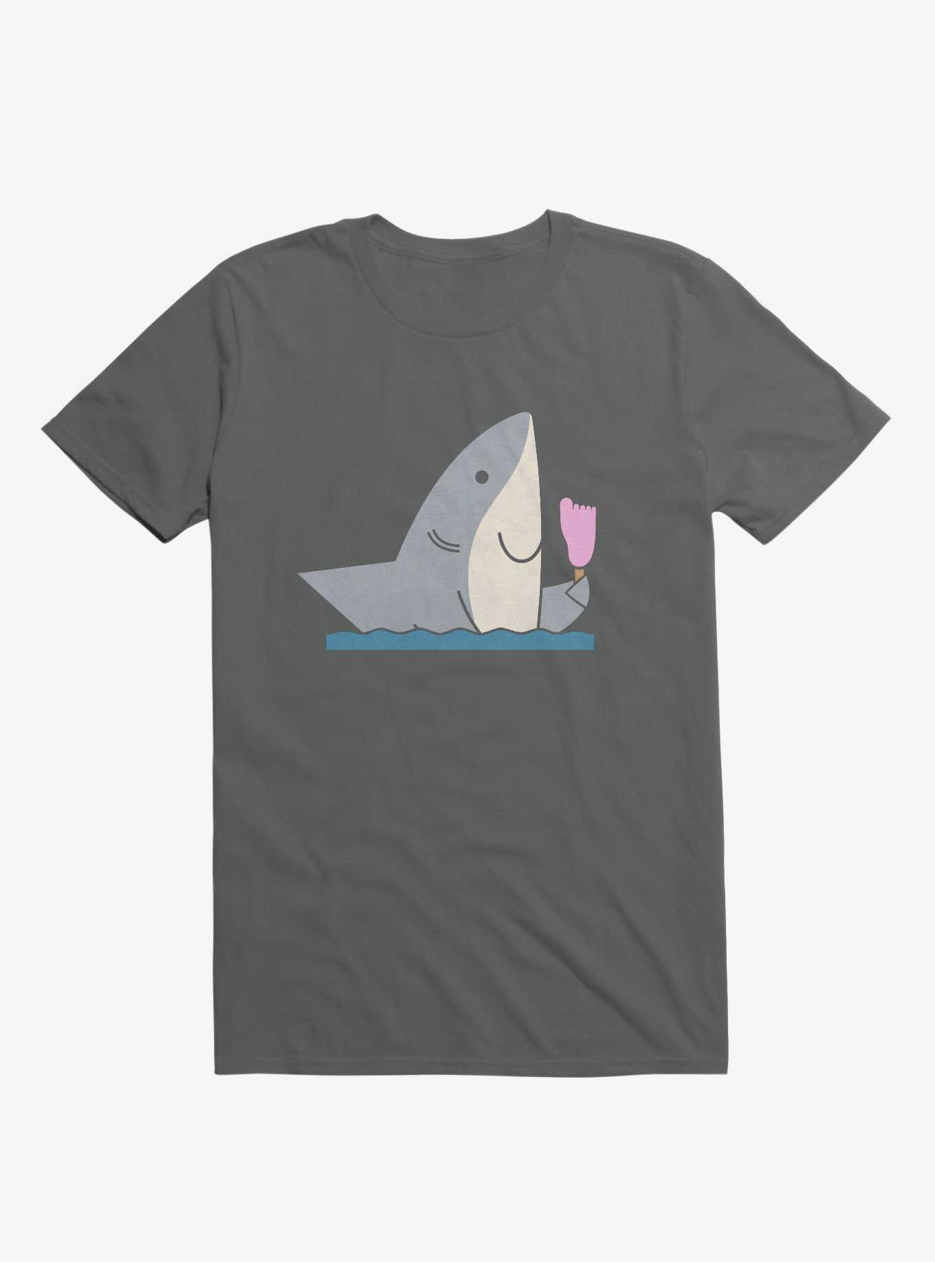 Ice Cream Shark Charcoal Grey T-Shirt, , hi-res