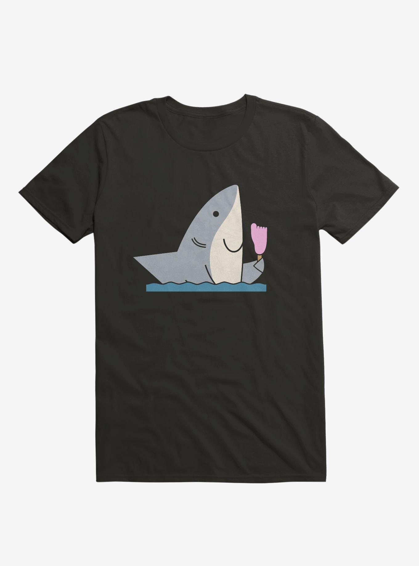 Ice Cream Shark Black T-Shirt, BLACK, hi-res
