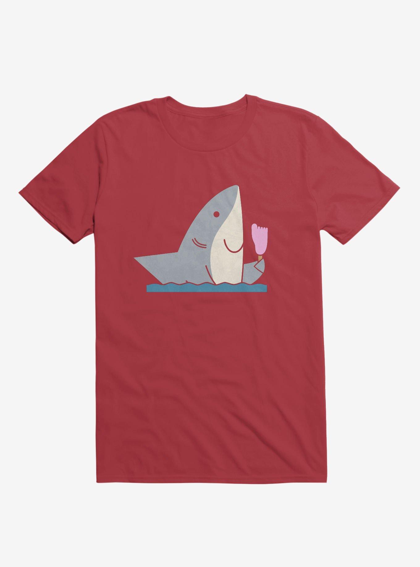 Ice Cream Shark Red T-Shirt, , hi-res