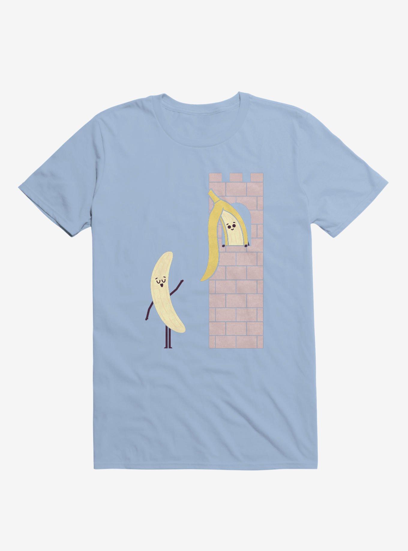 Let Down Your Peel Banana In Castle Light Blue T-Shirt, , hi-res