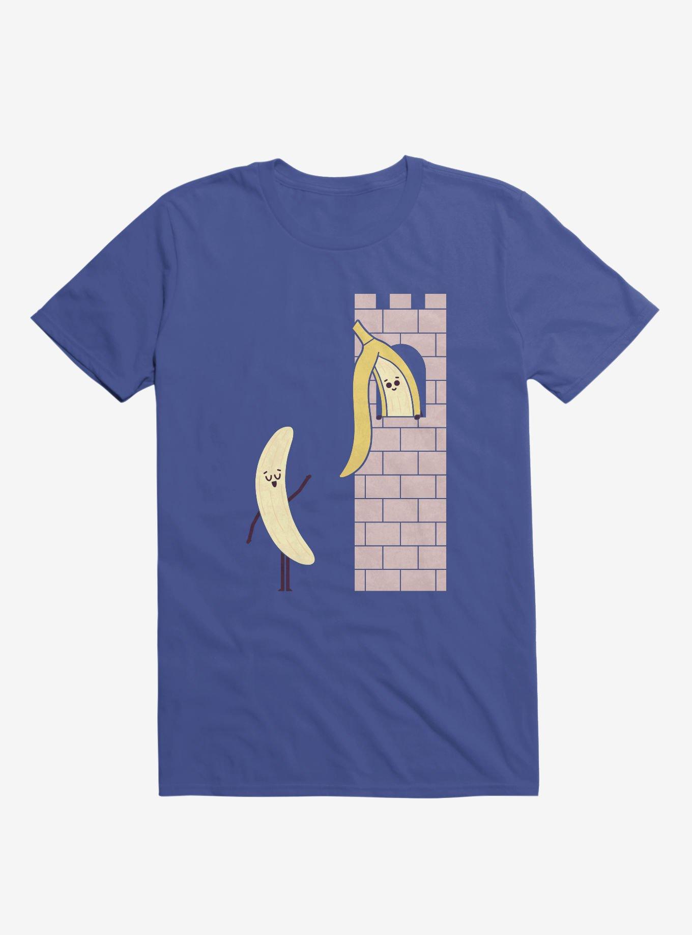 Let Down Your Peel Banana In Castle Royal Blue T-Shirt, ROYAL, hi-res