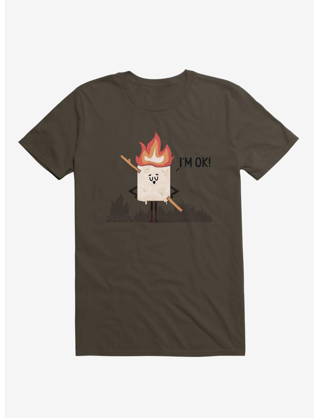 I'm OK! Campfire S'more Brown T-Shirt, BROWN, hi-res