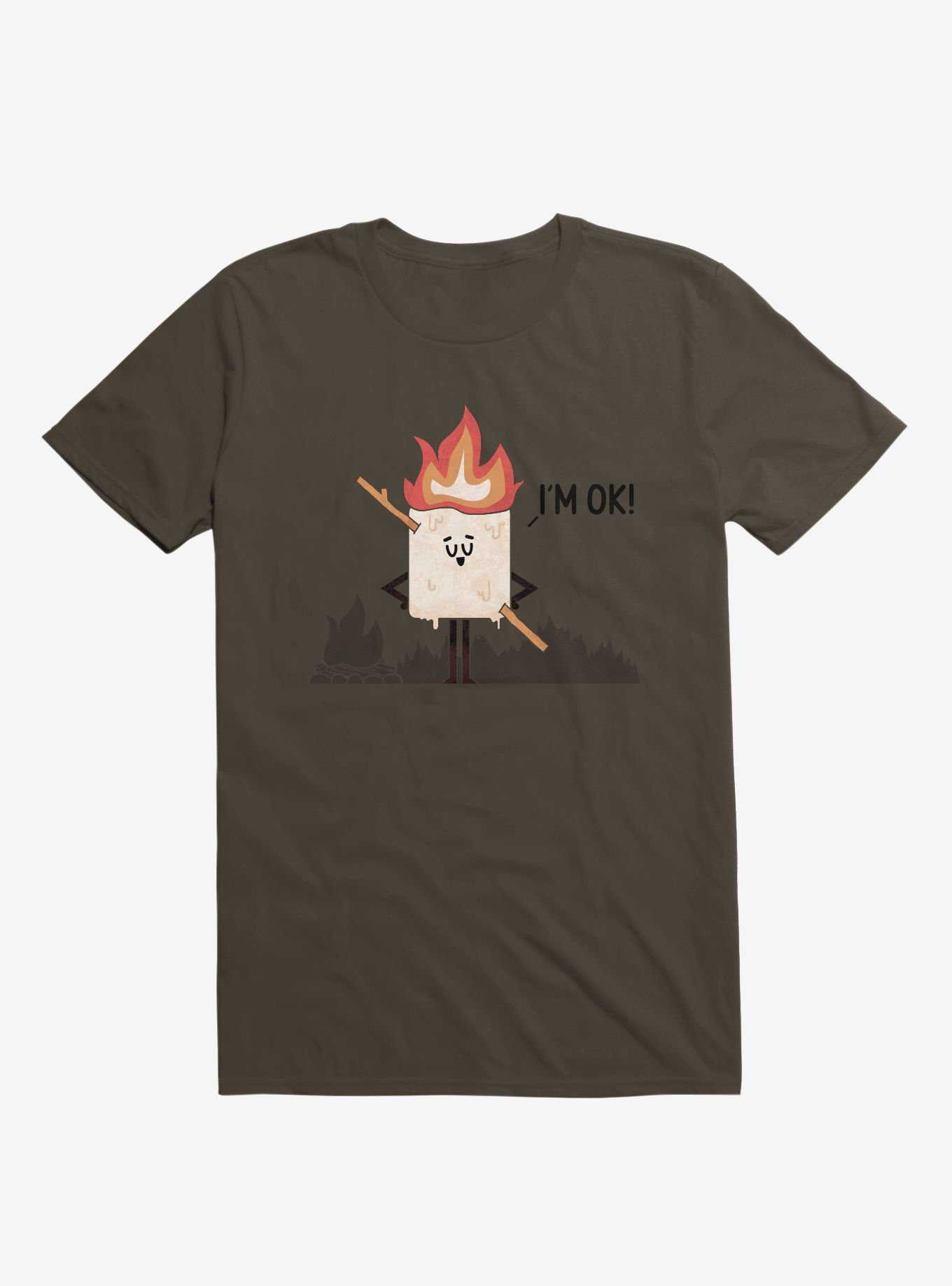 I'm OK! Campfire S'more Brown T-Shirt, , hi-res
