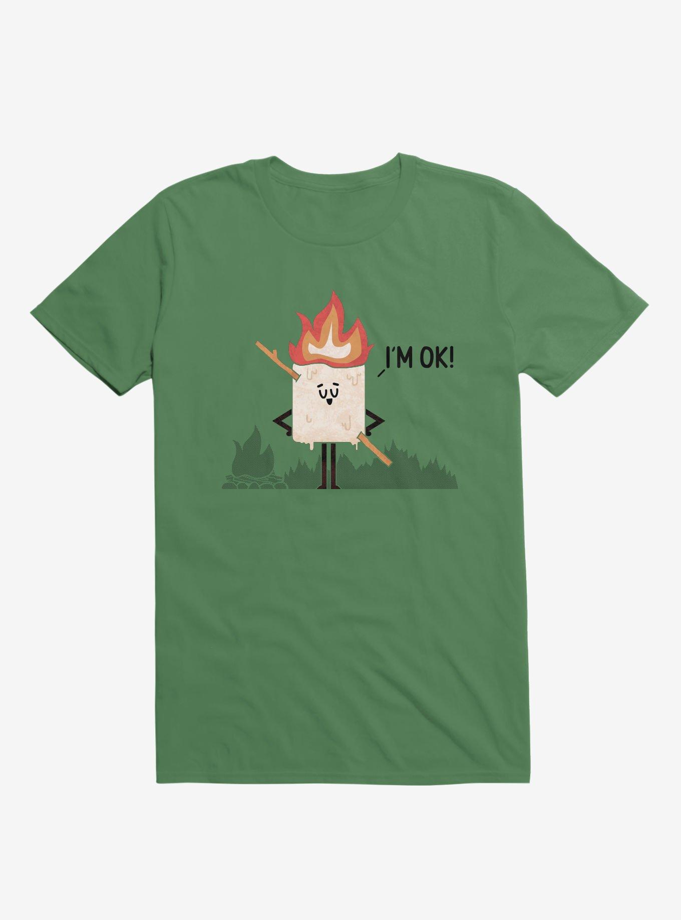 I'm OK! Campfire S'more Irish Green T-Shirt, , hi-res