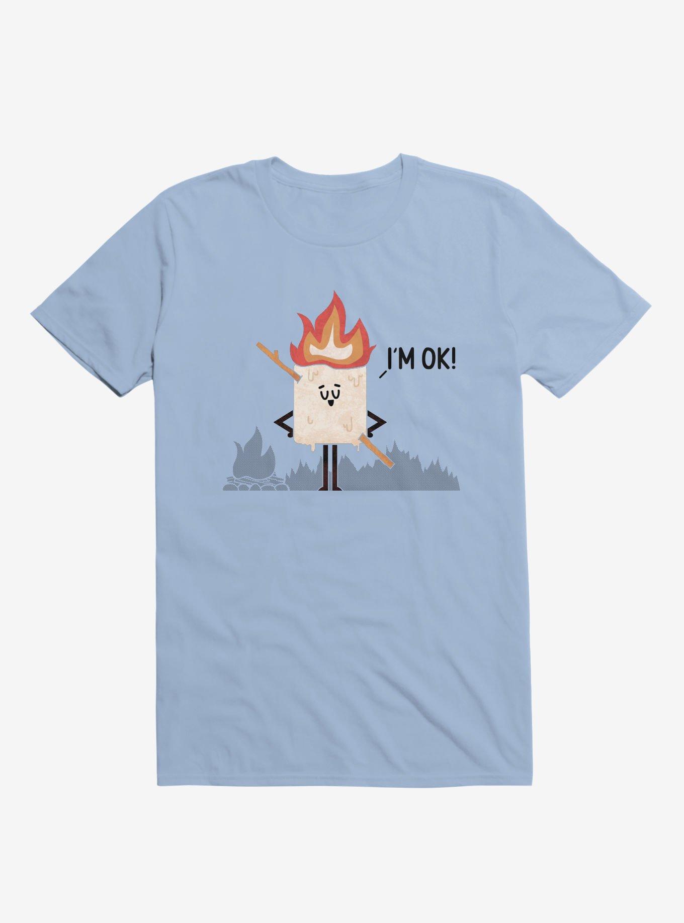 THRDLESS I'm OK! Campfire S'more Light Blue T-Shirt