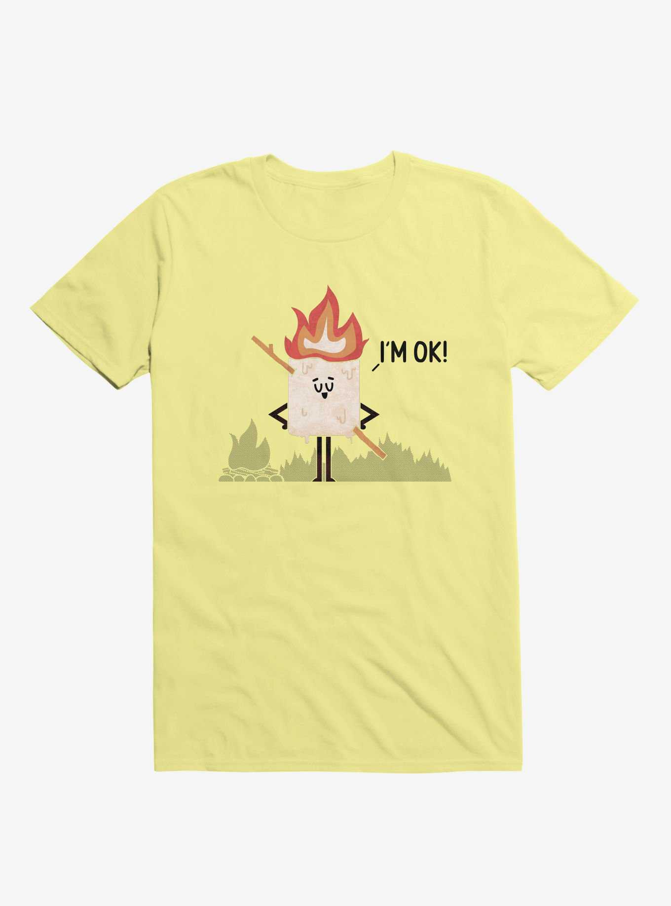 I'm OK! Campfire S'more Corn Silk Yellow T-Shirt, , hi-res