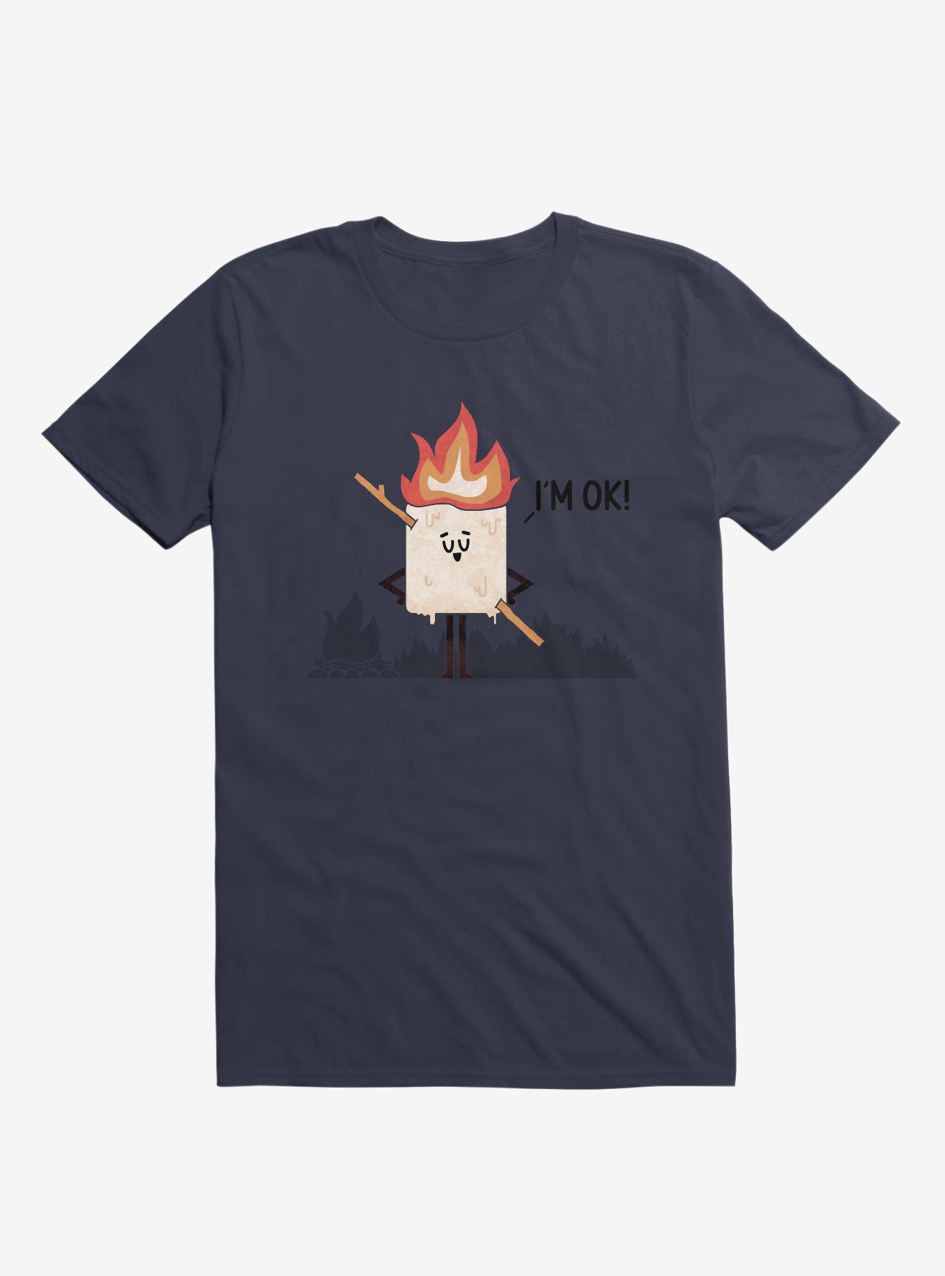 I'm OK! Campfire S'more Navy Blue T-Shirt