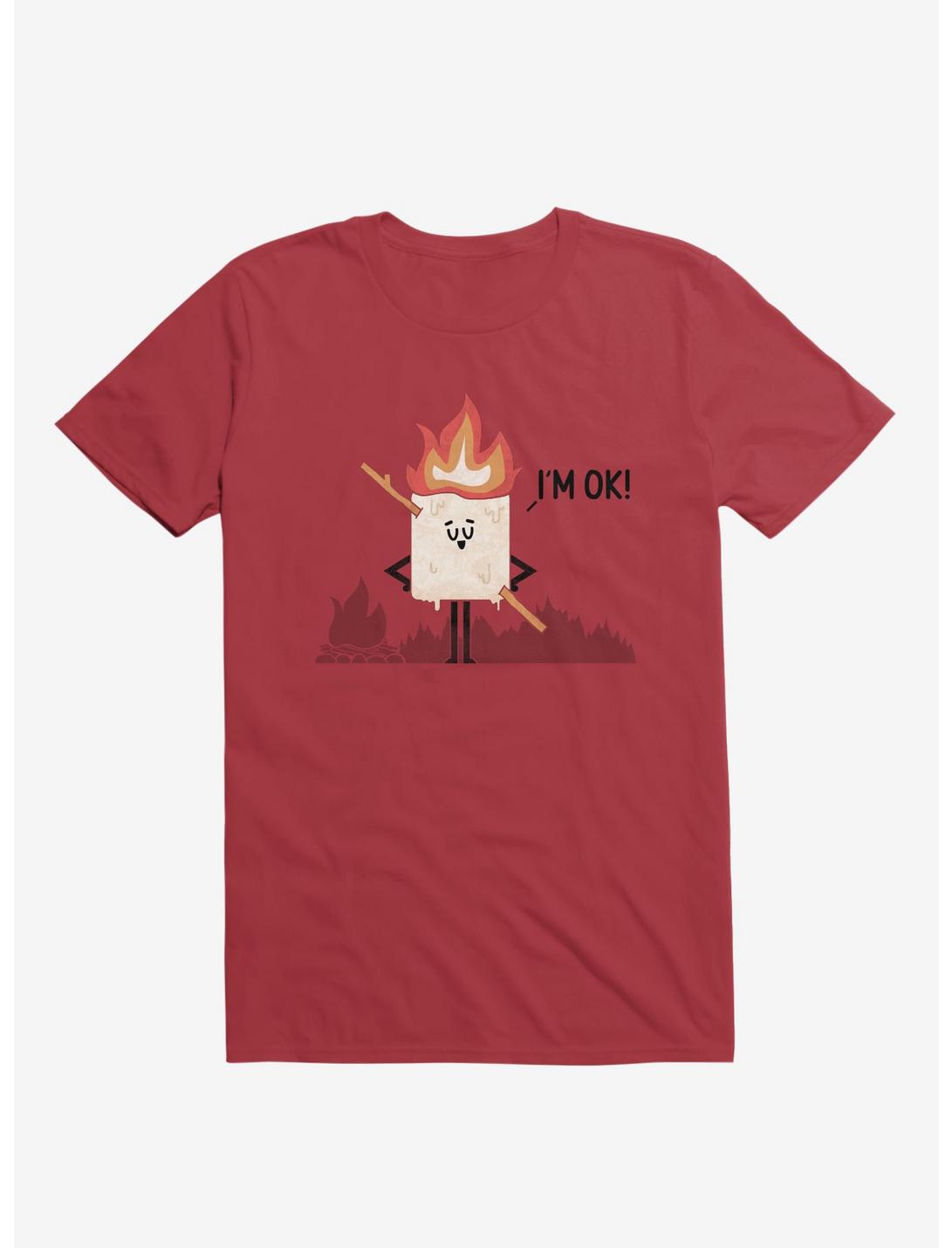 I'm OK! Campfire S'more Red T-Shirt, RED, hi-res