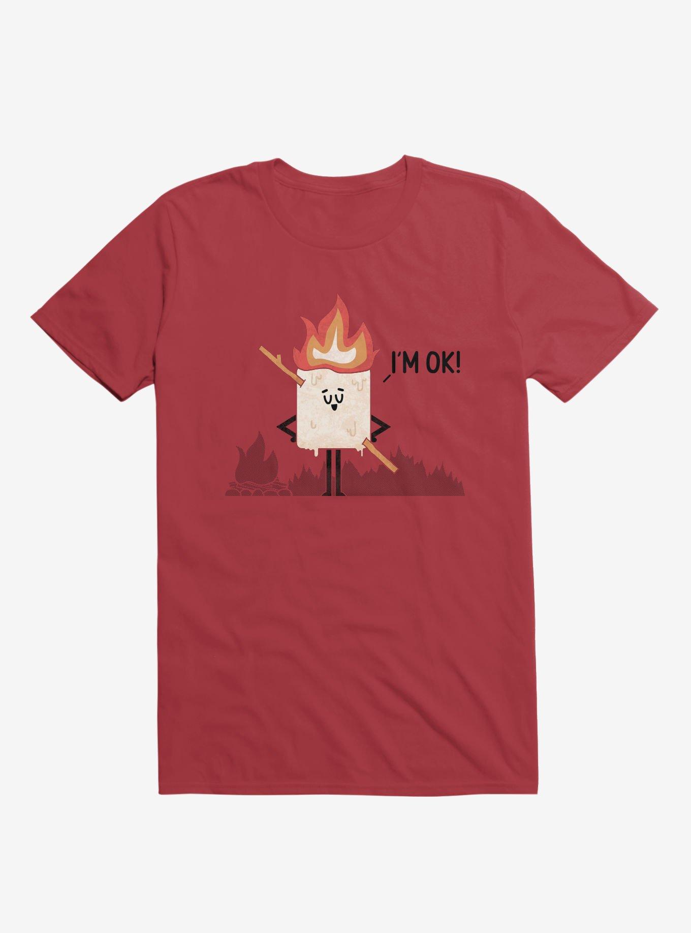 I'm OK! Campfire S'more Red T-Shirt, RED, hi-res