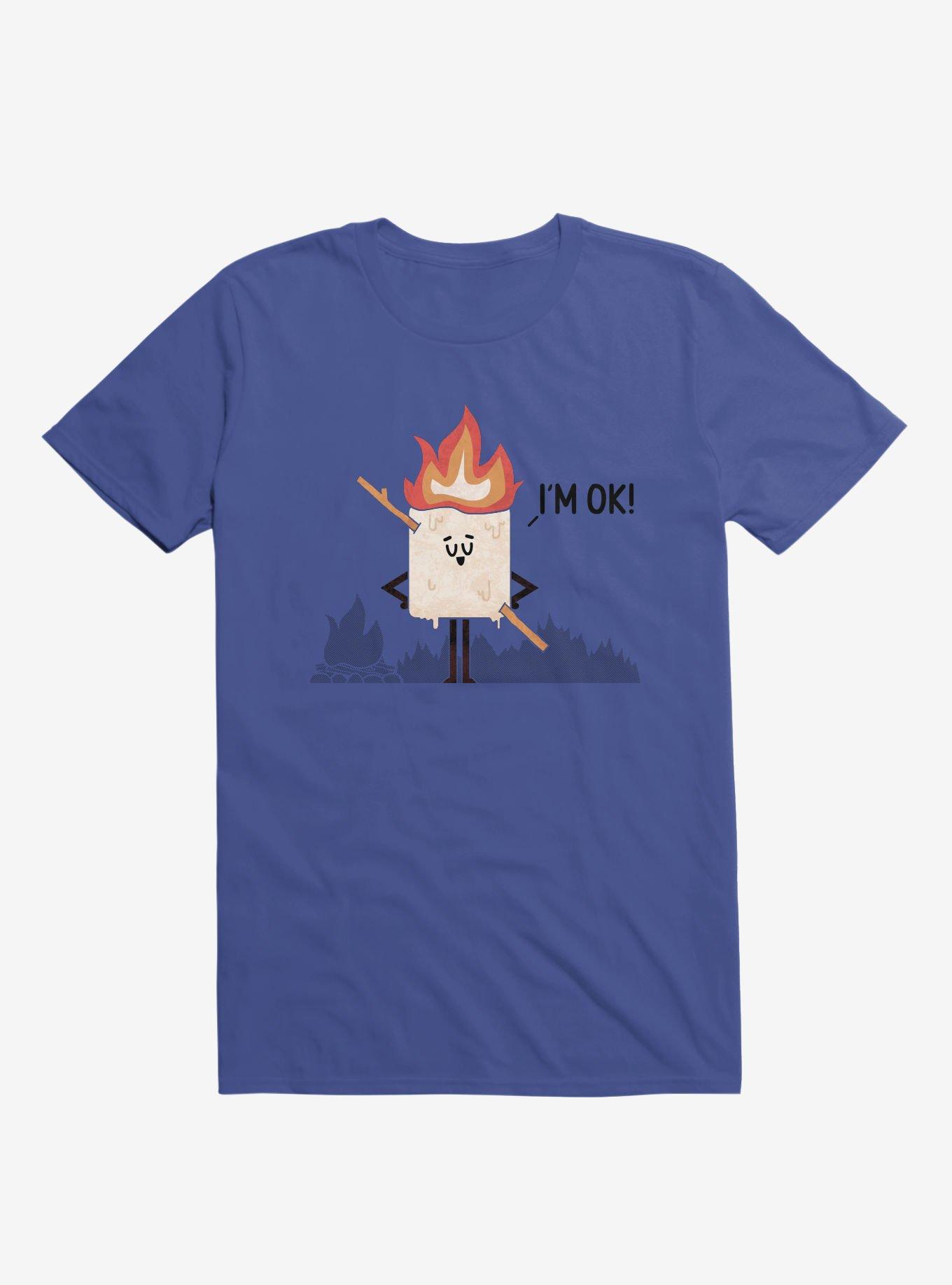 THRDLESS I'm OK! Campfire S'more Royal Blue T-Shirt