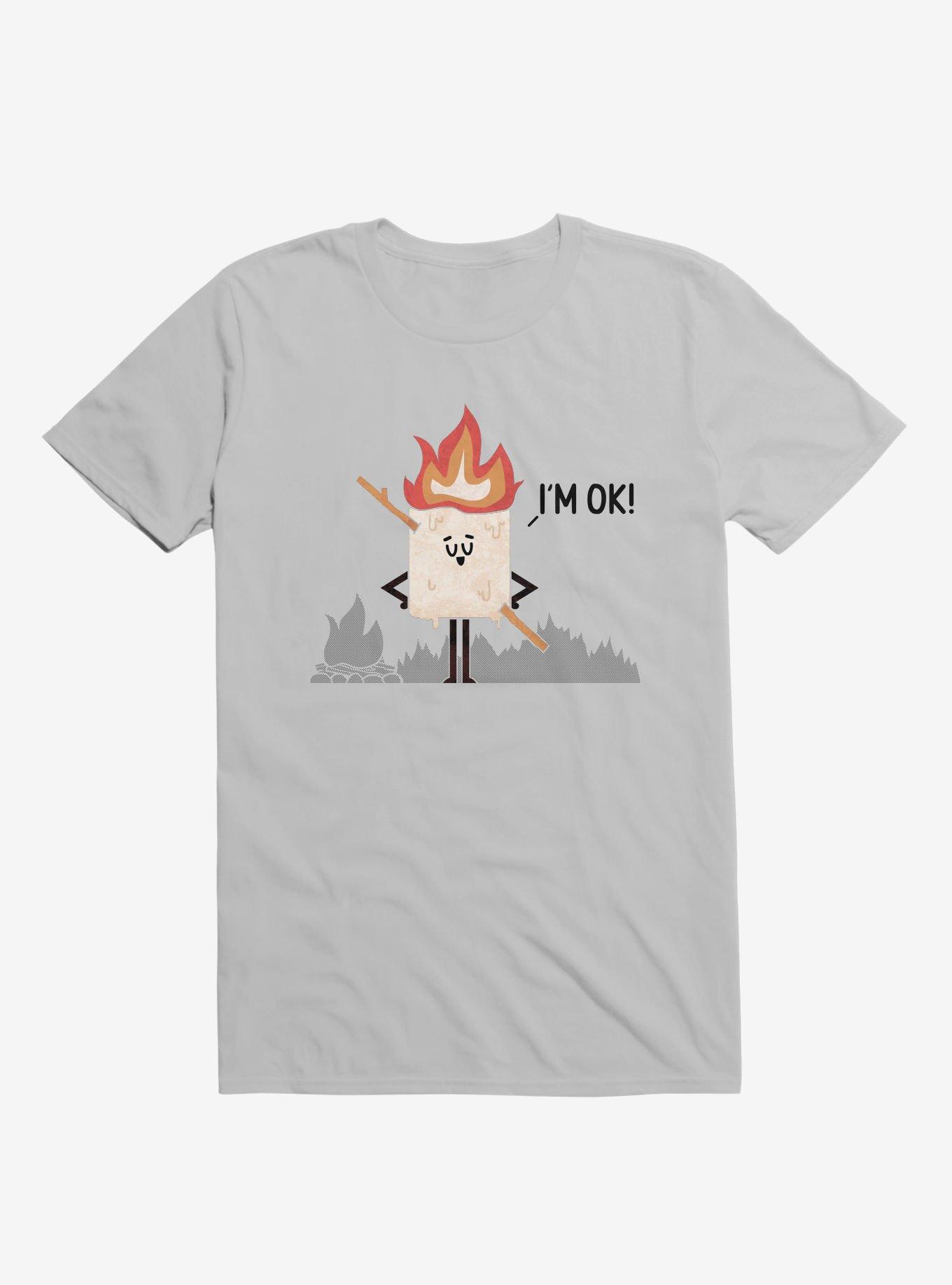 I'm OK! Campfire S'more Ice Grey T-Shirt, ICE GREY, hi-res