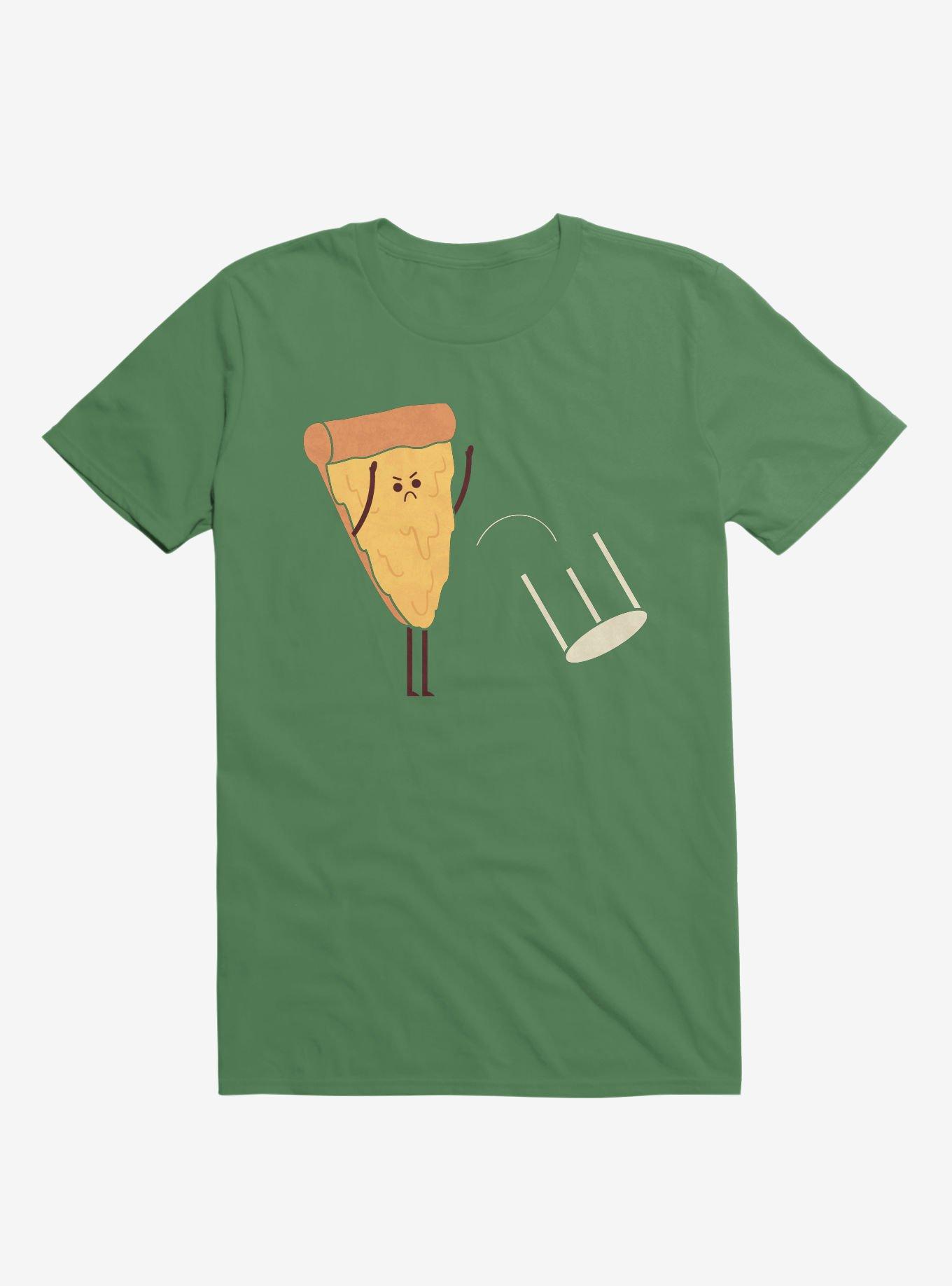 Angry Pizza Flips Table Irish Green T-Shirt, IRISH GREEN, hi-res