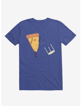 Angry Pizza Flips Table Royal Blue T-Shirt, , hi-res
