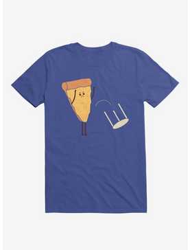 Angry Pizza Flips Table Royal Blue T-Shirt, , hi-res