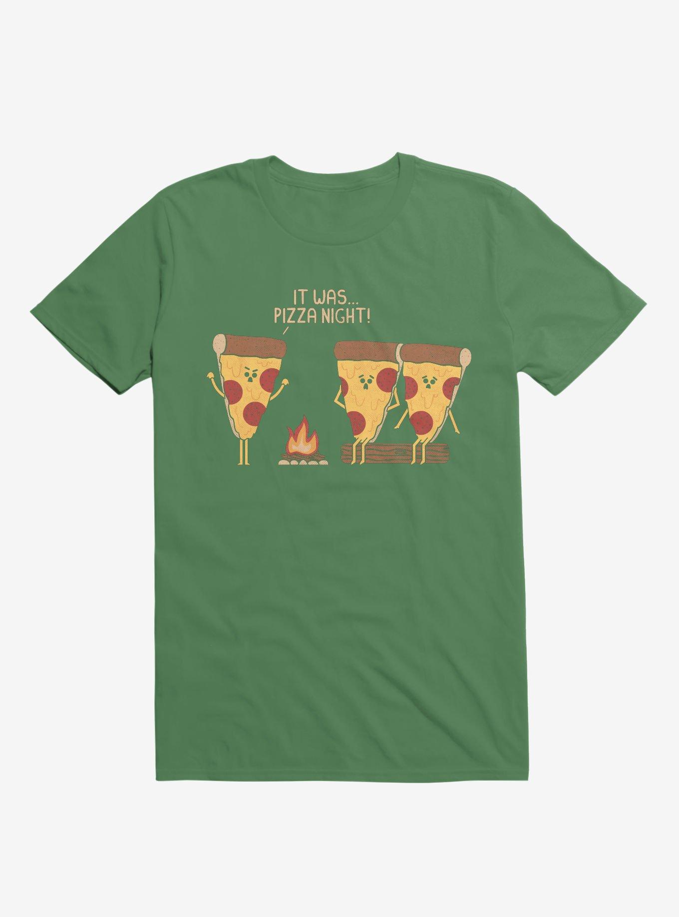 It Was... Pizza Night! Scary Story Irish Green T-Shirt