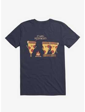 It Was... Pizza Night! Scary Story Navy Blue T-Shirt, , hi-res