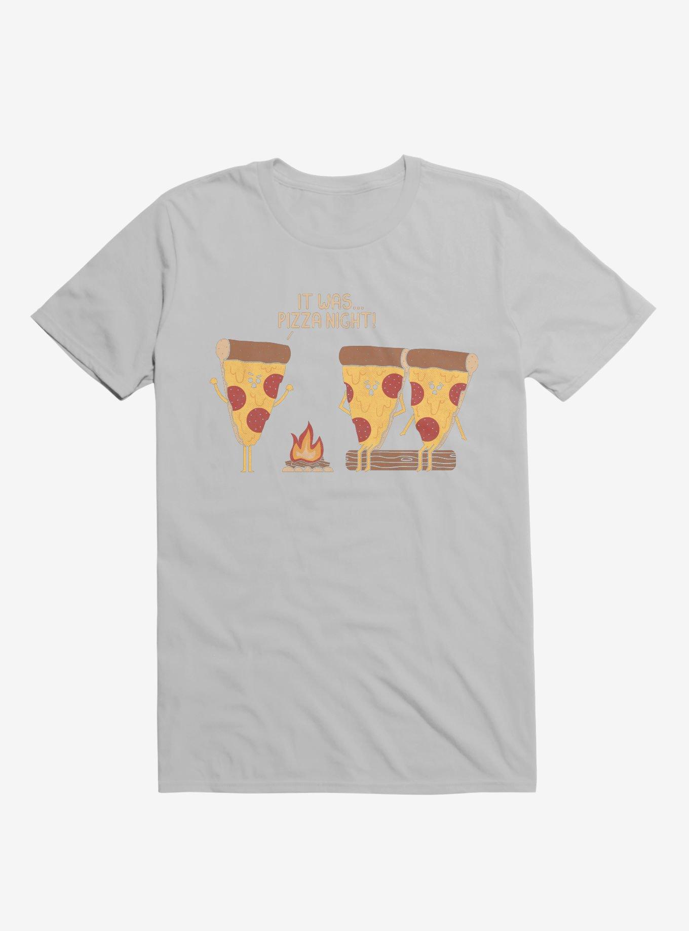 It Was... Pizza Night! Scary Story Ice Grey T-Shirt, ICE GREY, hi-res